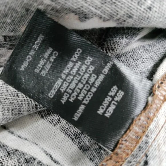 Joie Womens Linen Flowh Boho Artsey Floral Drawstring Pants L - Picture 13 of 13